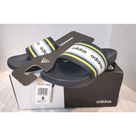 adidas | Shoes | New Adidas X Farm Rio Adilette Comfort Slides Yellow ...